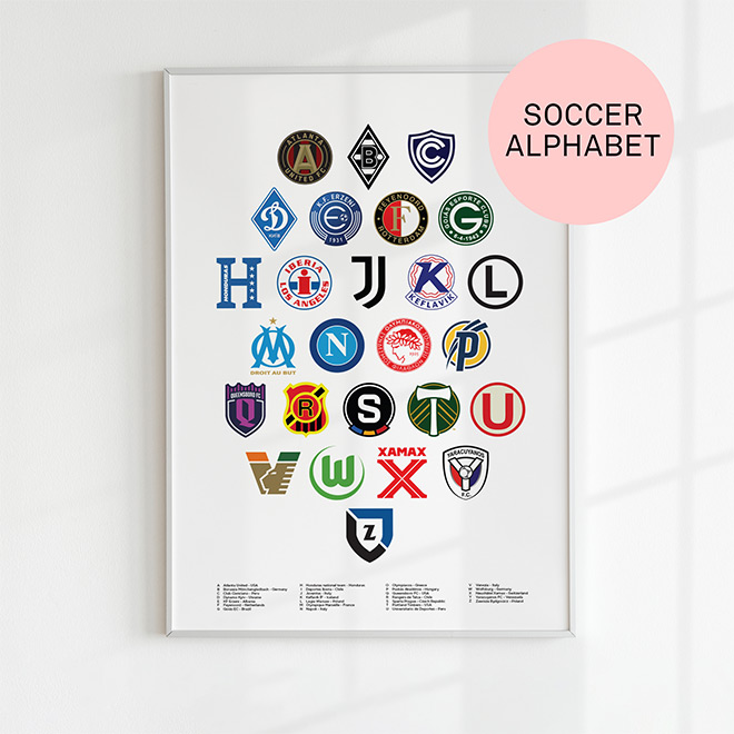 Football Alphabet poster